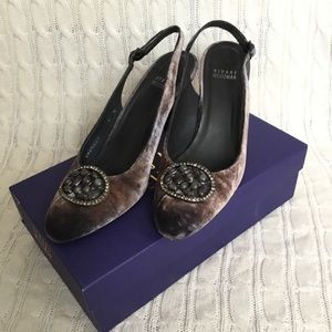 Stuart Weitzman sling back pump.